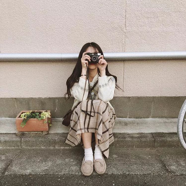 韩国冬季穿搭街拍模特,韩国ins网模穿搭