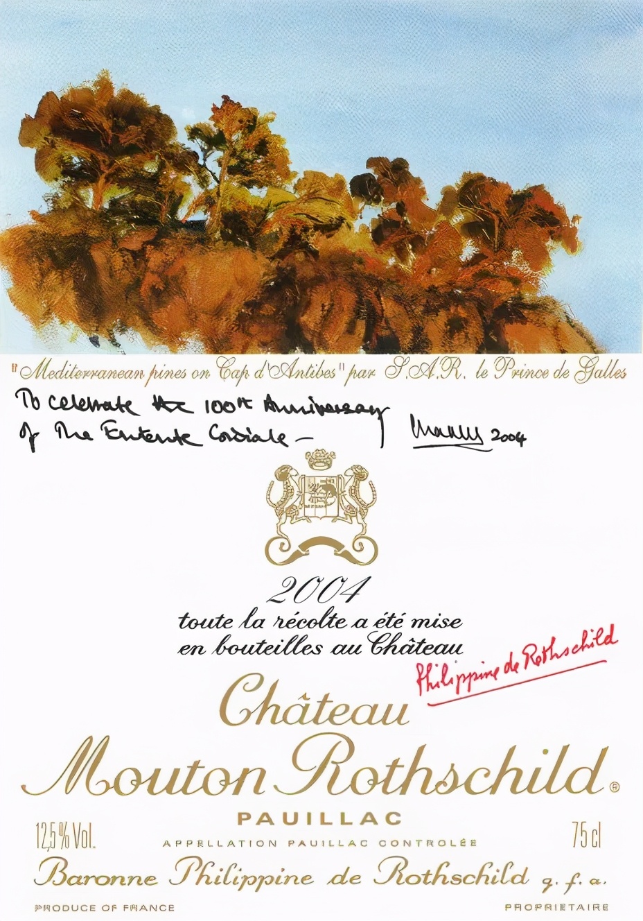 2017木桐酒庄,木桐酒庄2002年酒标