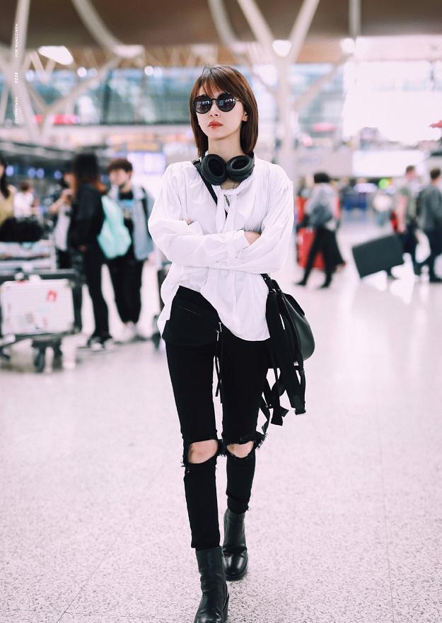 王子文日常运动鞋穿搭,小个子穿平底鞋如何显高