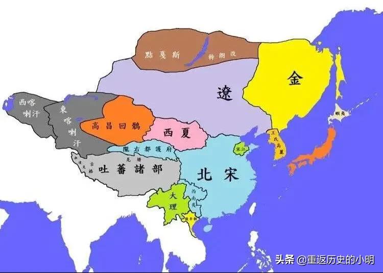 中国历史朝代顺序表北宋和南宋,中国历史朝代顺序表完整版地图