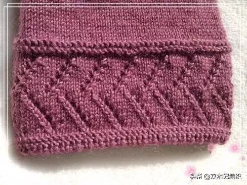 儿童双色小碎花编织教程,女童波点马海毛衣编织