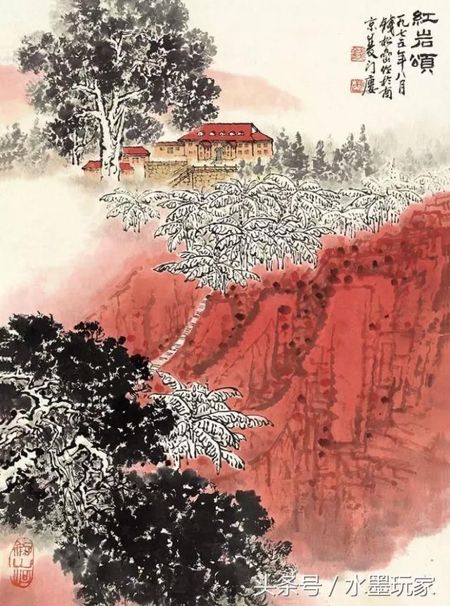 书画家钱松嵒作品价格,钱松喦早期山水画