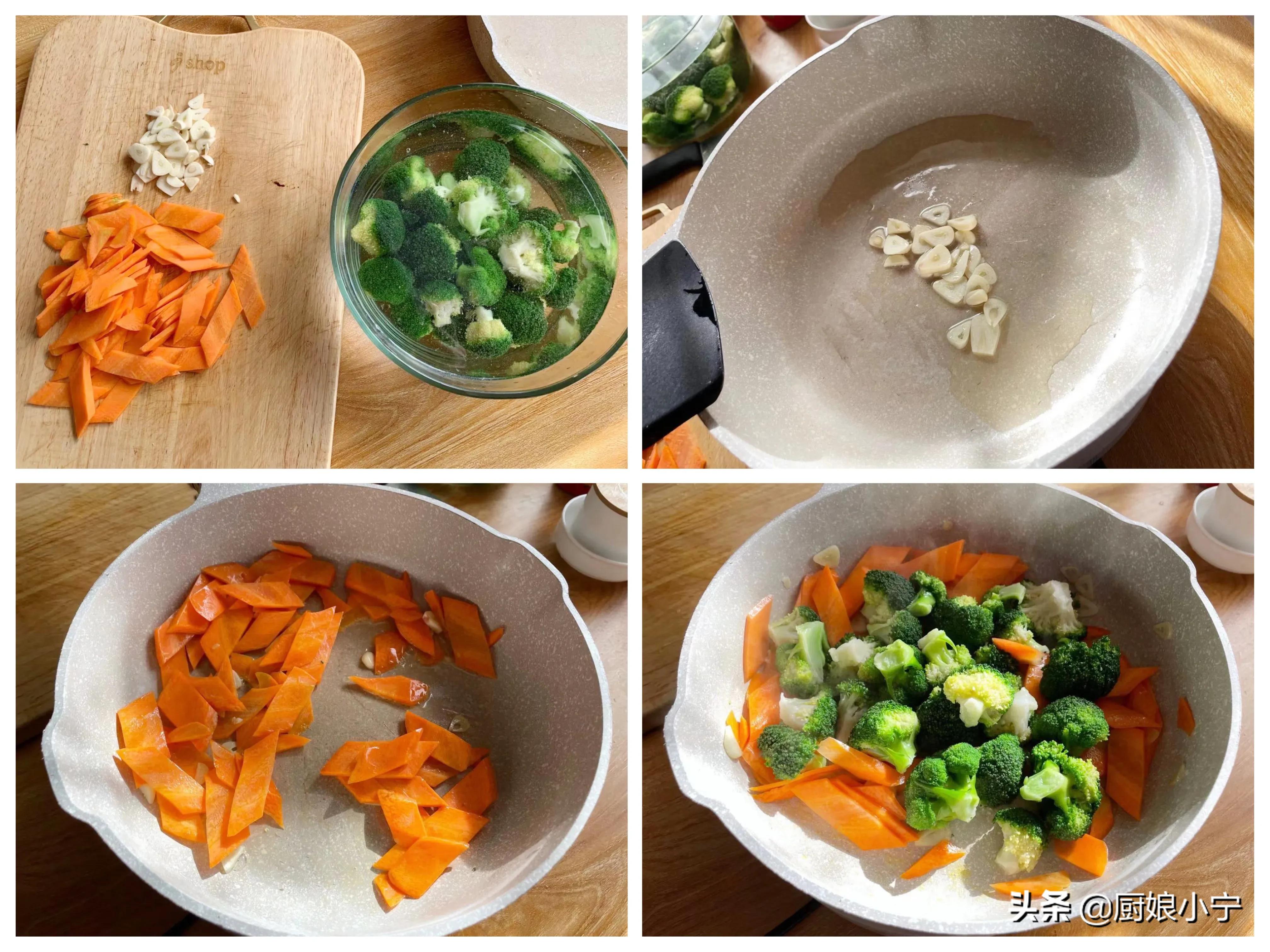 年夜饭西兰花招财,年夜饭必备的家常菜西兰花酿虾滑