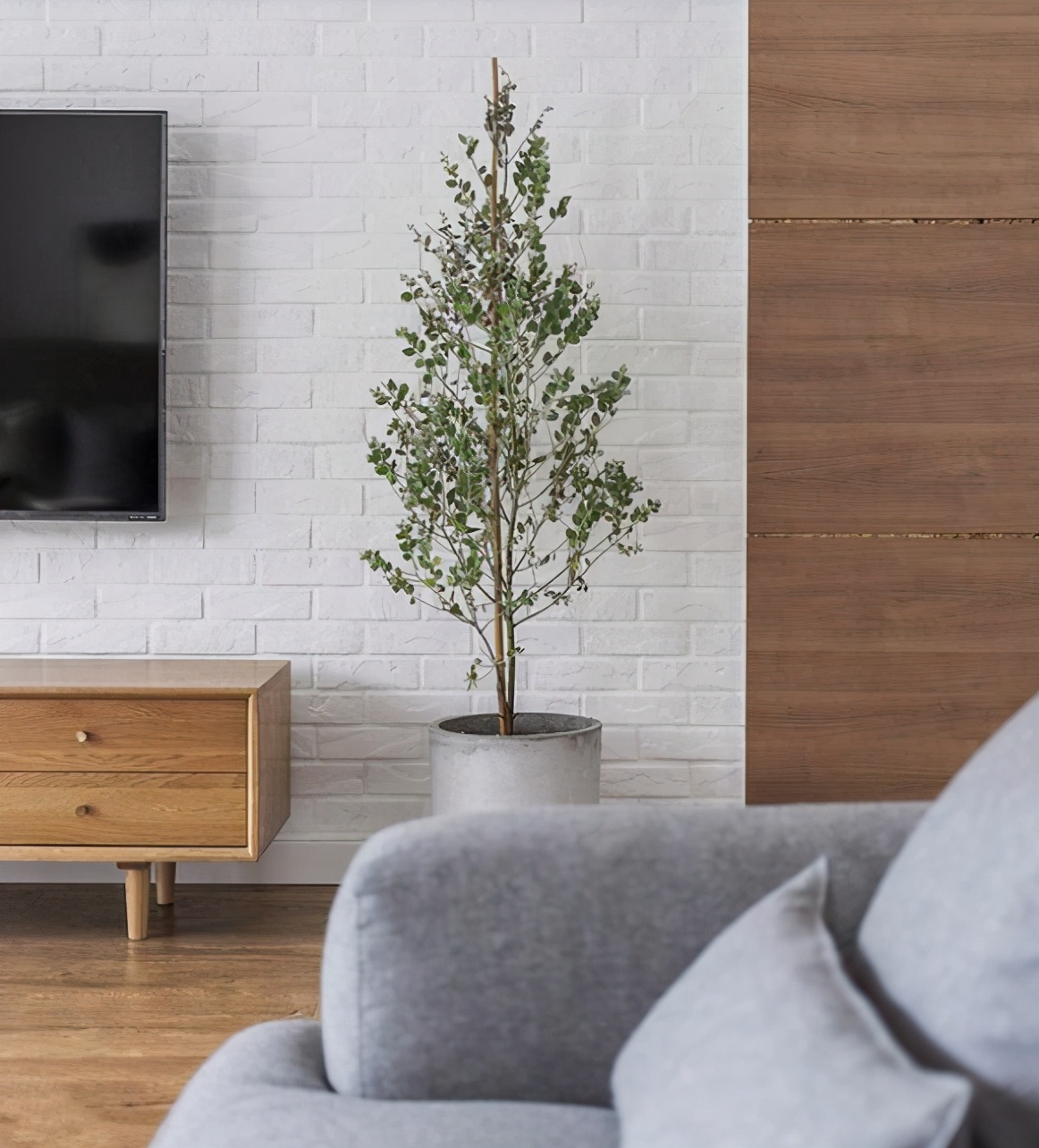 130平客厅才5.7米横厅设计,30平阳台客厅餐厅一体设计