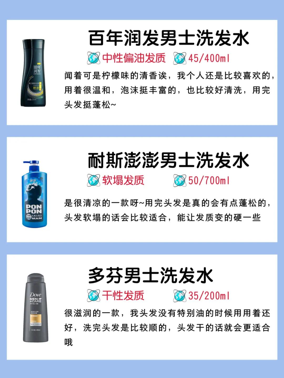 男士洗发水热销榜,男士洗发水推荐真实测评红榜