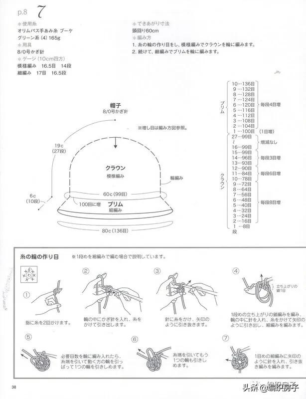 钩针编织帽子儿童帽教程,钩针帽子成人冬款合集