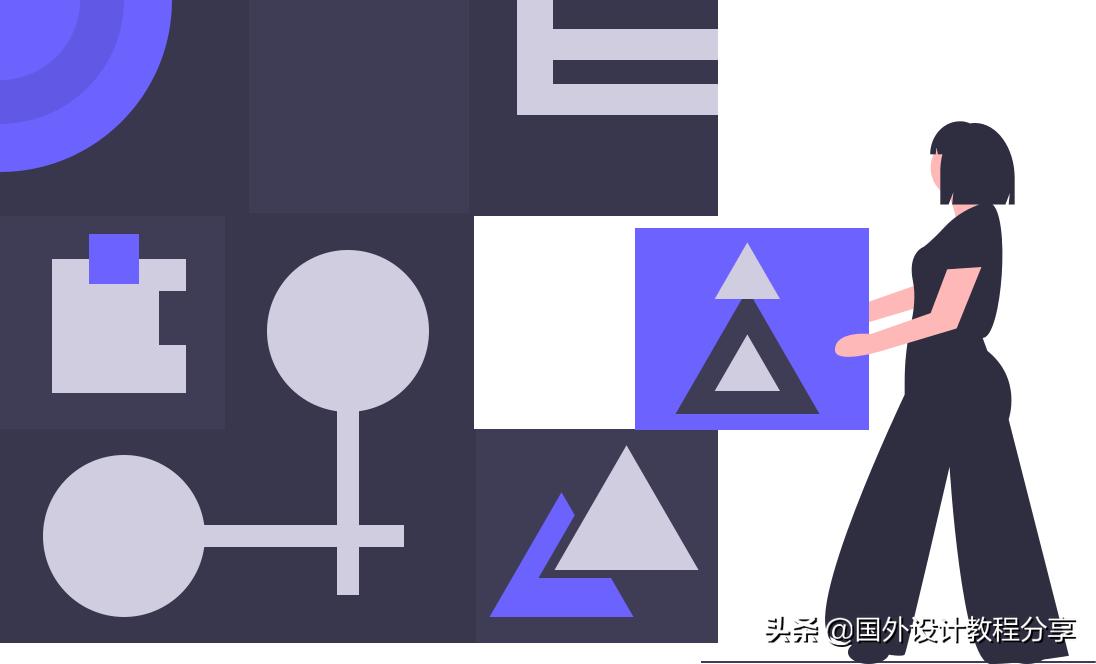 扁平矢量插画色彩教程,扁平矢量家具插画