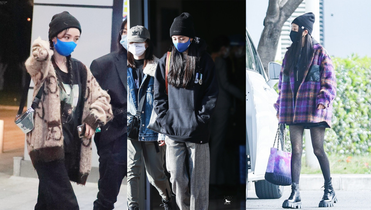 杨幂同款长辫子毛线帽,毛线帽杨幂