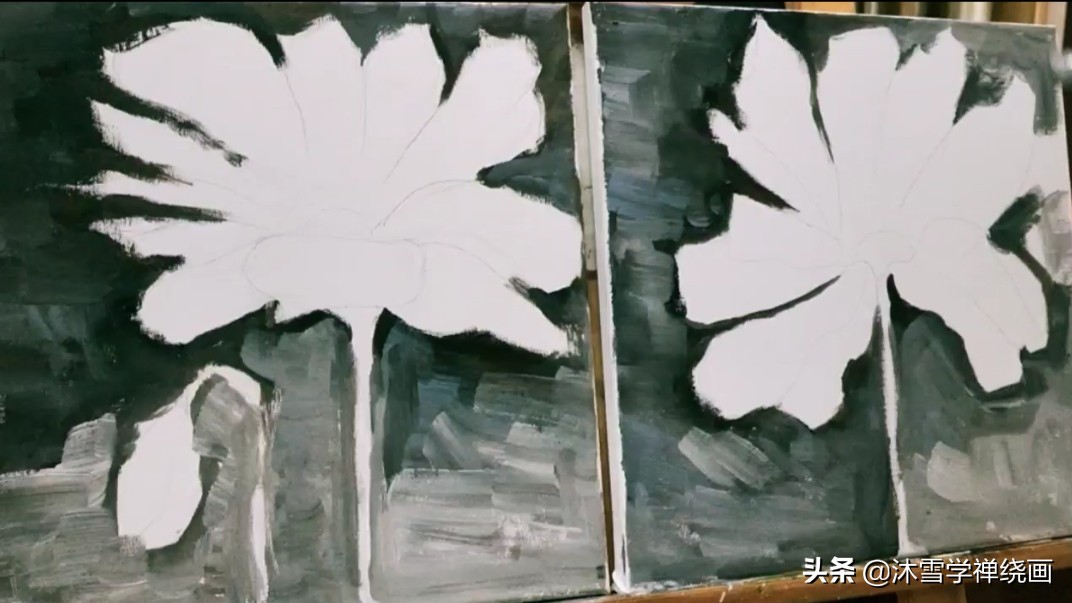 丙烯画40x50cm简单装饰画,100幅适合新手的丙烯画装饰画