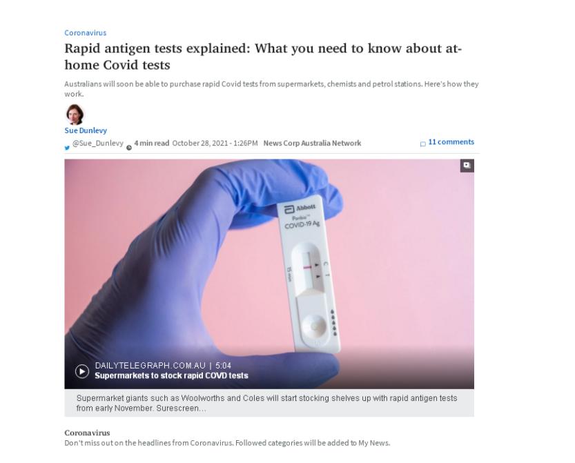 新冠检测试剂盒5元,澳洲认可的新冠试剂