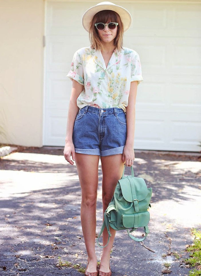 女装牛仔短裤微胖,微胖女生穿搭120斤显瘦短裤测评