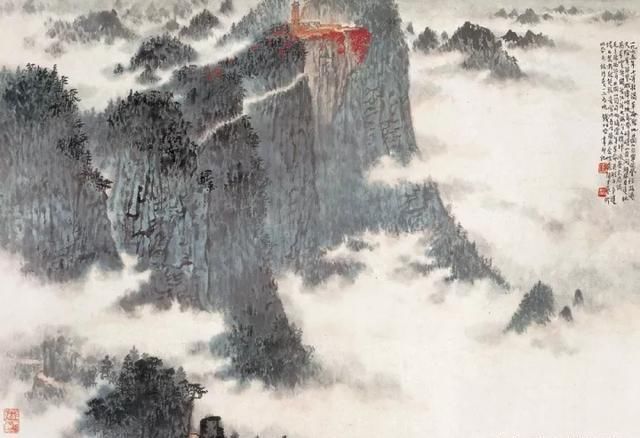 书画家钱松嵒作品价格,钱松喦早期山水画