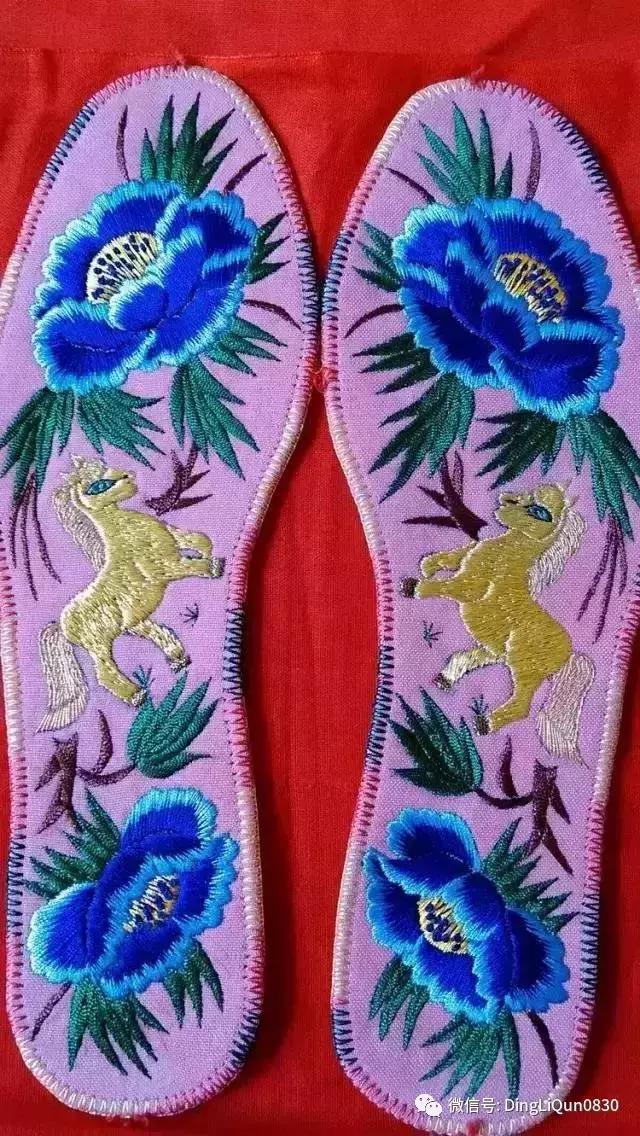 刺绣作品简单的,老式刺绣喜字的鞋垫刺绣方法