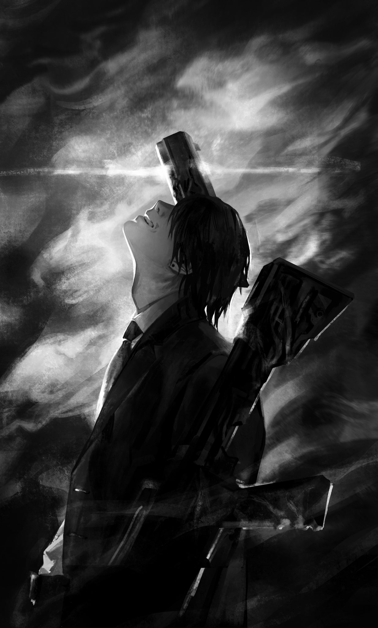 暗黑系风格的电锯人，破坏力超强的枪之恶魔，原来是你啊，秋