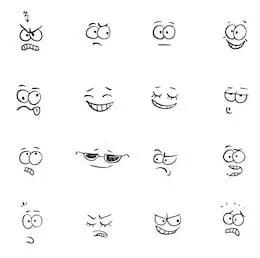 人物漫画简单表情包可爱,漫画中的表情包画法