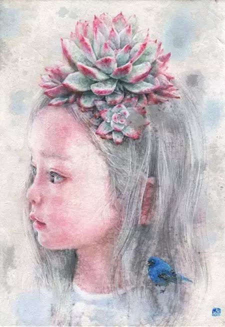 韩国多肉女孩,用绘画治愈无数人!