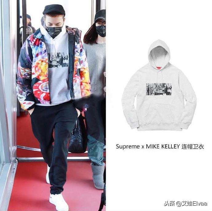 陈伟霆穿supreme黑色,陈伟霆宠爱里面同款连帽外套