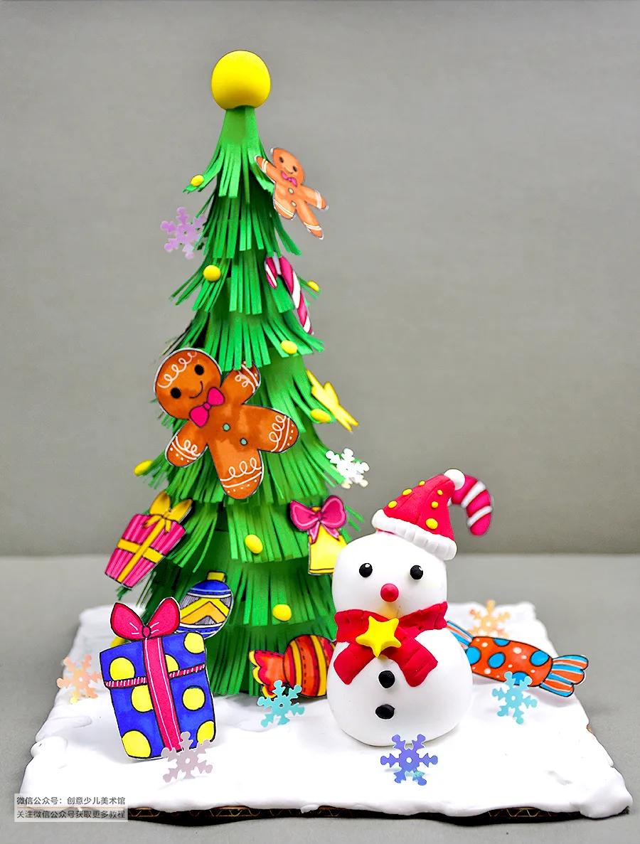 小雪人儿童画创意美术,小雪人儿童画激萌