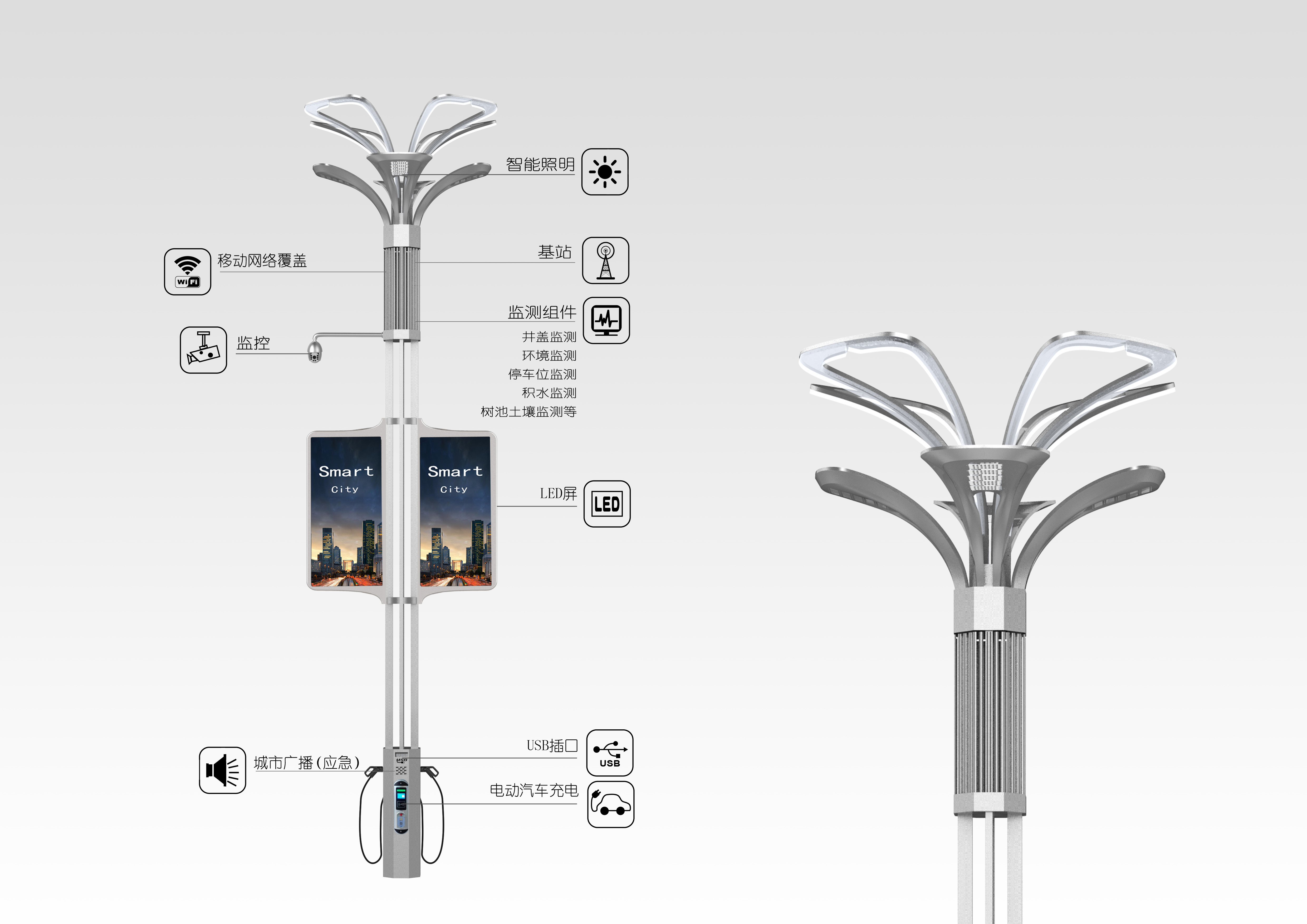新能源智能路灯,智慧路灯智能充电