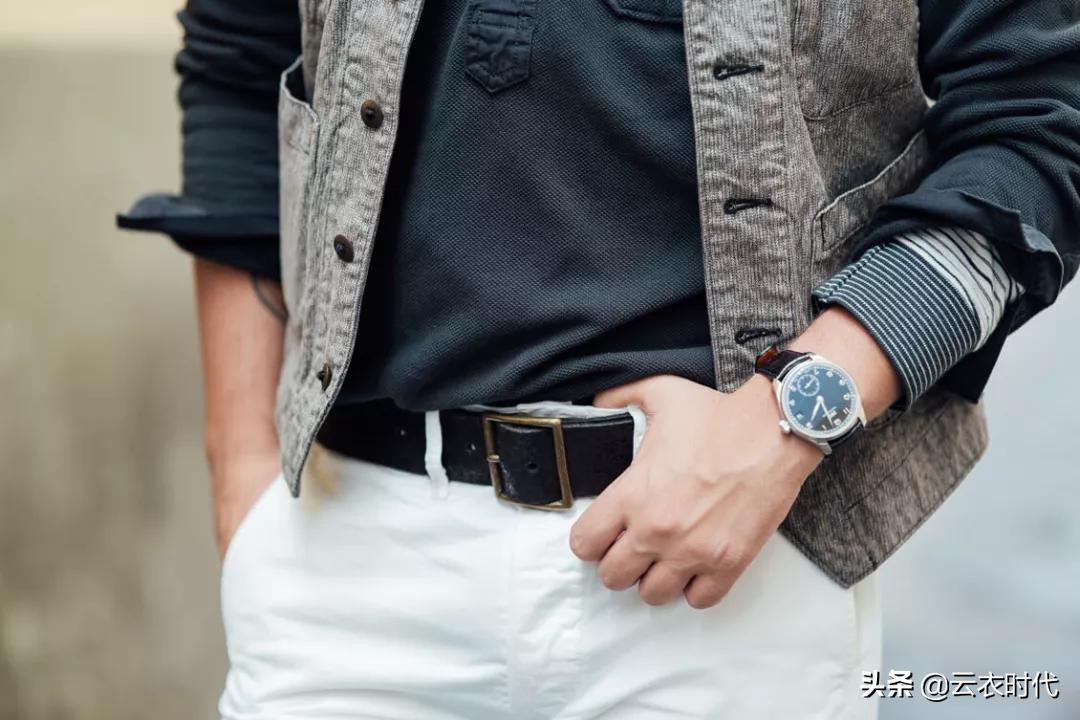 男士时尚简约双扣腰带,腰带男简约潮流时尚