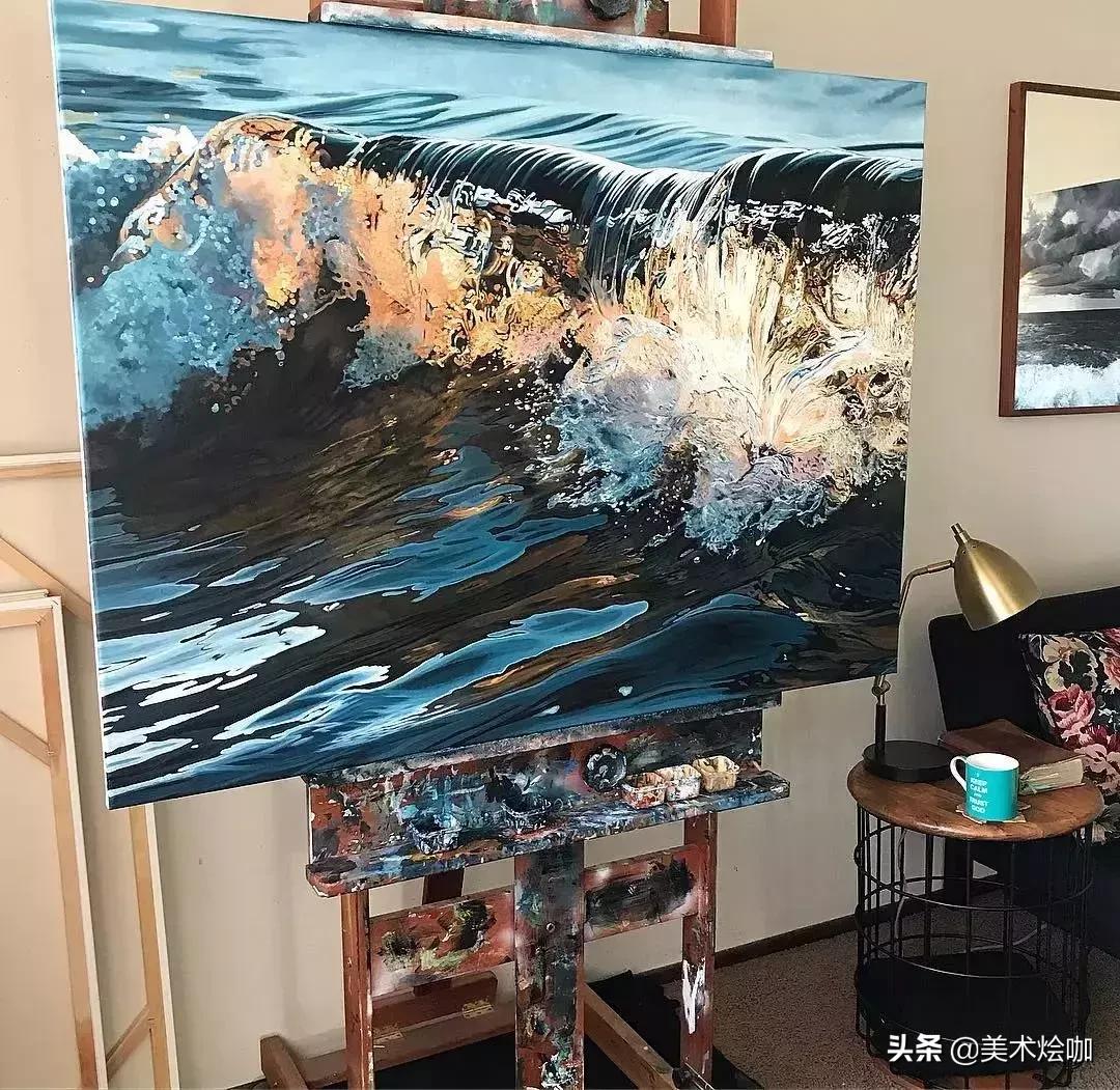 简单而又漂亮的大海图绘画,用水彩笔画一幅美丽的大海画