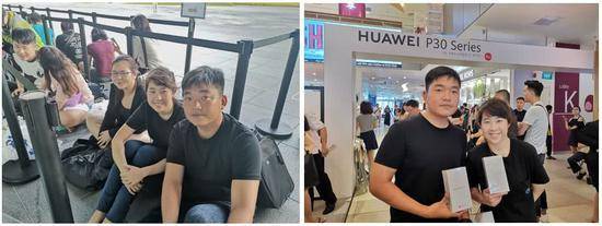 美国宣传华为手机,美国排队购买华为手机