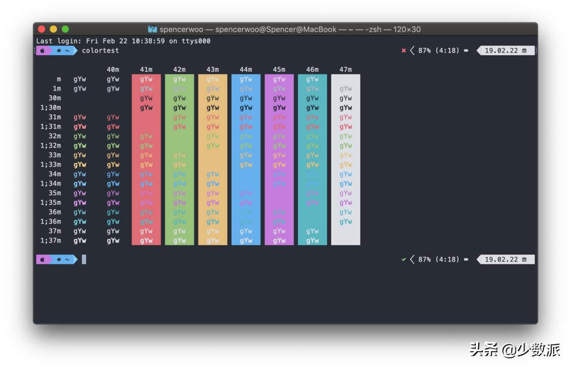 mac终端美化,macos修改终端配色方案