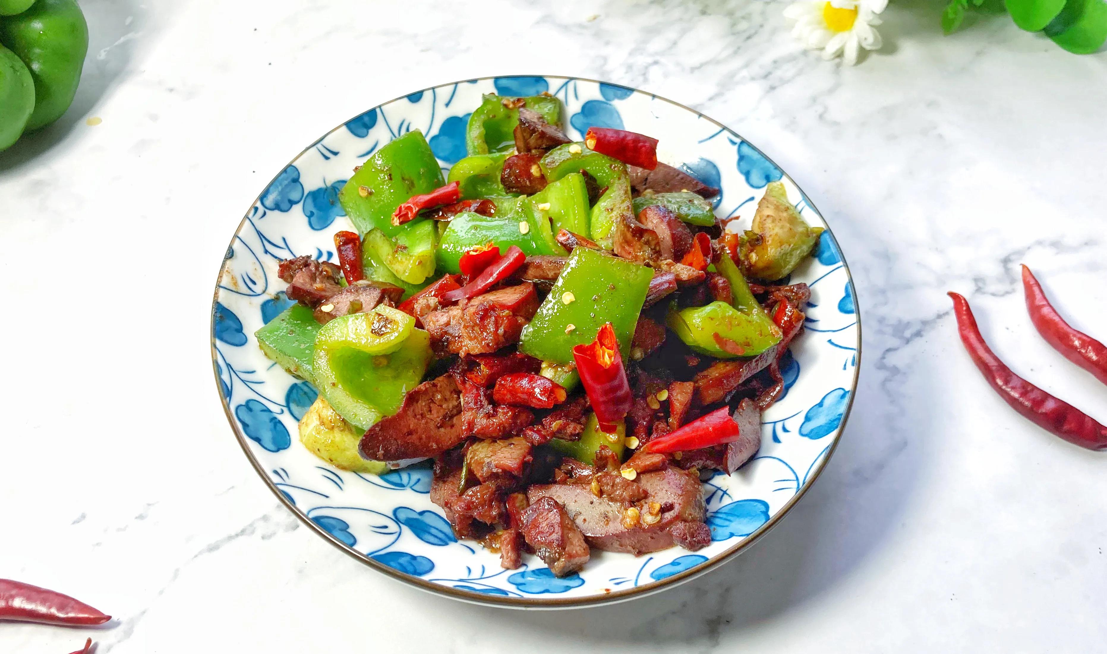 彩椒猪肝做法视频教程,辣椒炒熟猪肝最正宗的做法