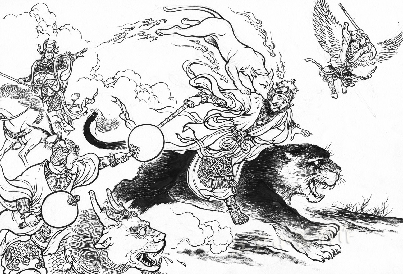 武财神赵公明的图片,赵公明财神爷的神话故事