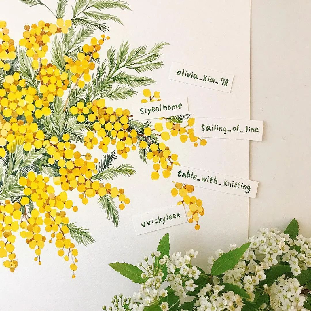 超美水彩画治愈,韩国女孩画画