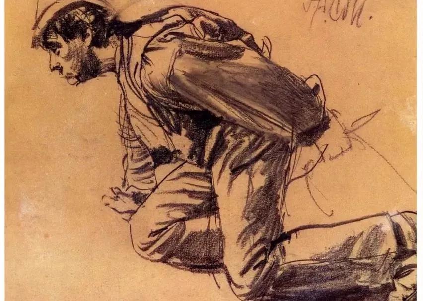 阿道夫门采尔速写作品,门采尔高清速写作品图片