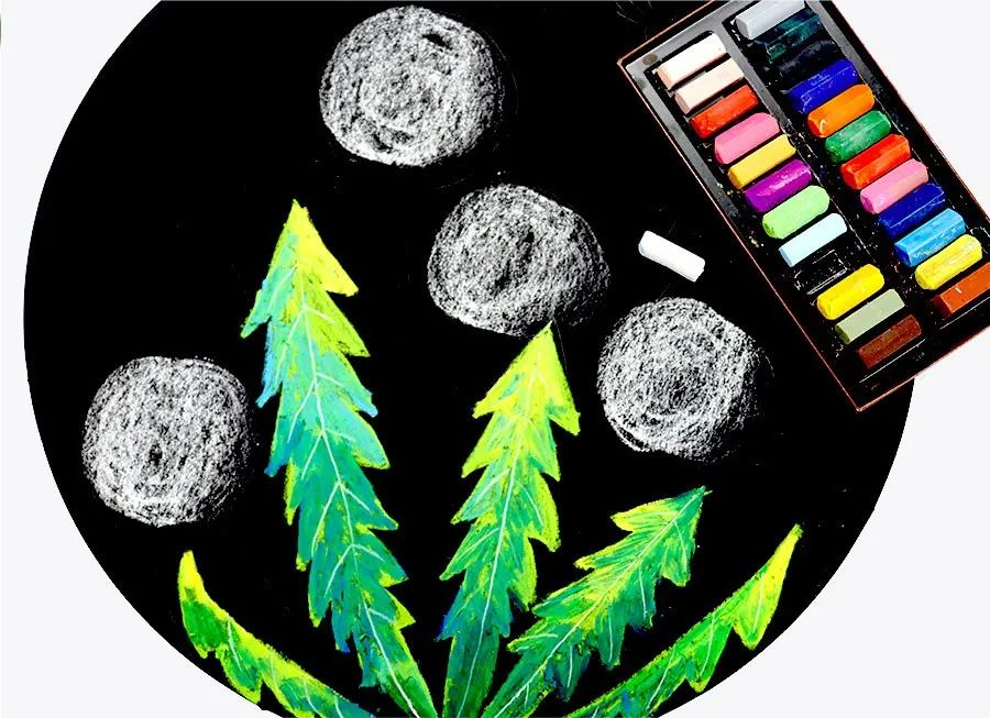 油画棒儿童画蒲公英,儿童画油画棒教程大全