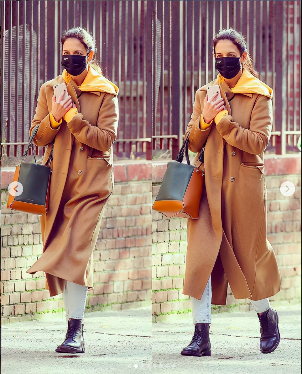 前汤嫂穷人百变穿搭术，一件驼色大衣撑起一个冬天，每次都不同