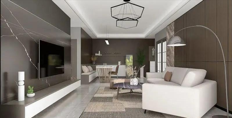 好看的客餐厅效果图,60平方客餐厅一体装修效果图大全