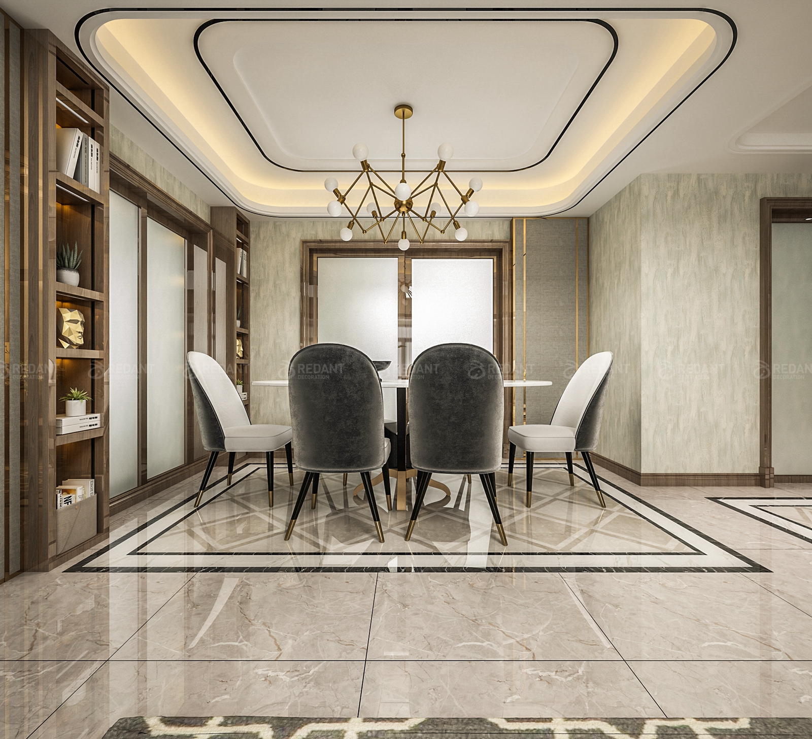 家是人间四月天，中赫*瑰园玫**450㎡现代风格「红蚂蚁装饰」