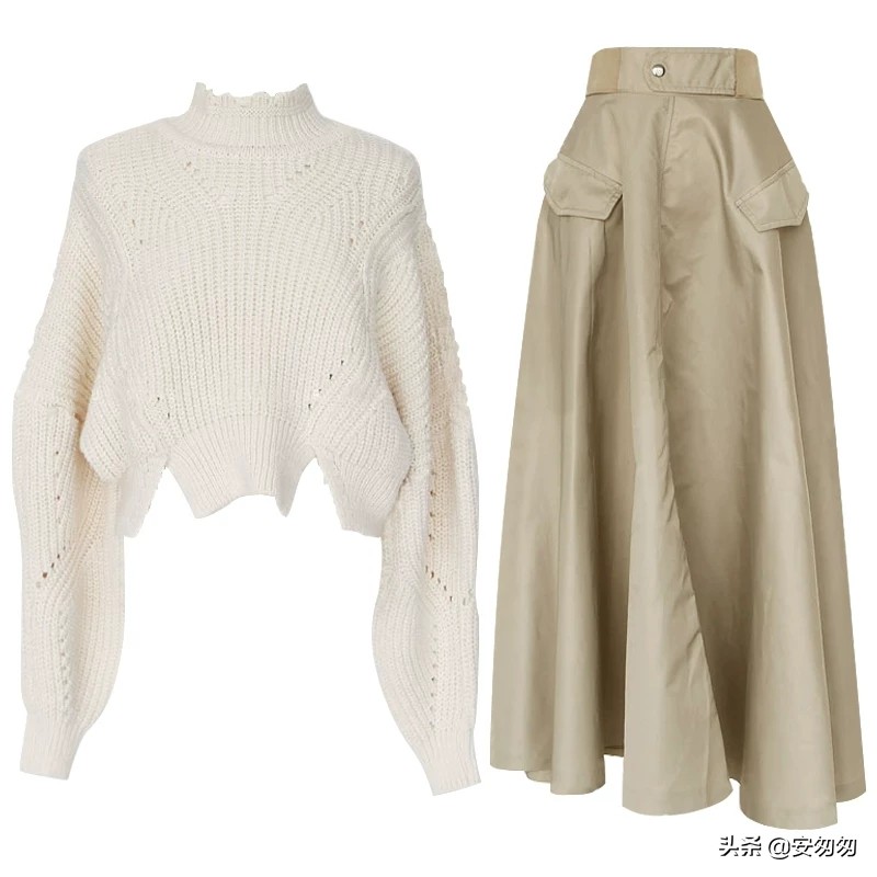 通勤半身a字纯色长裙,通勤中长款半身裙怎么搭配上衣