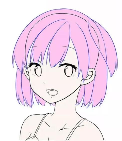 幼儿画头发怎么画,画完脸型怎么画头发