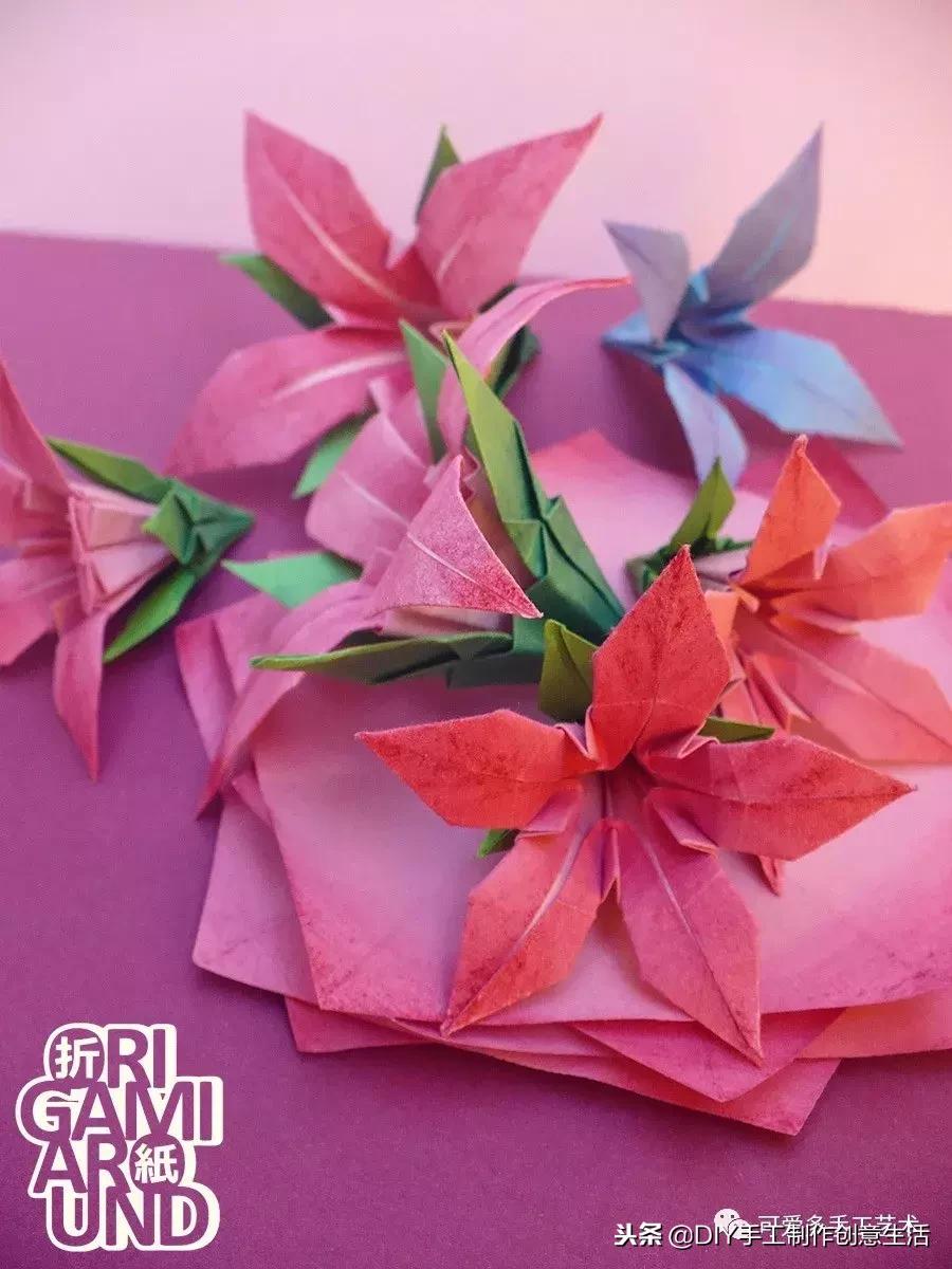 各种折纸花教程,折纸郁金香花的折法