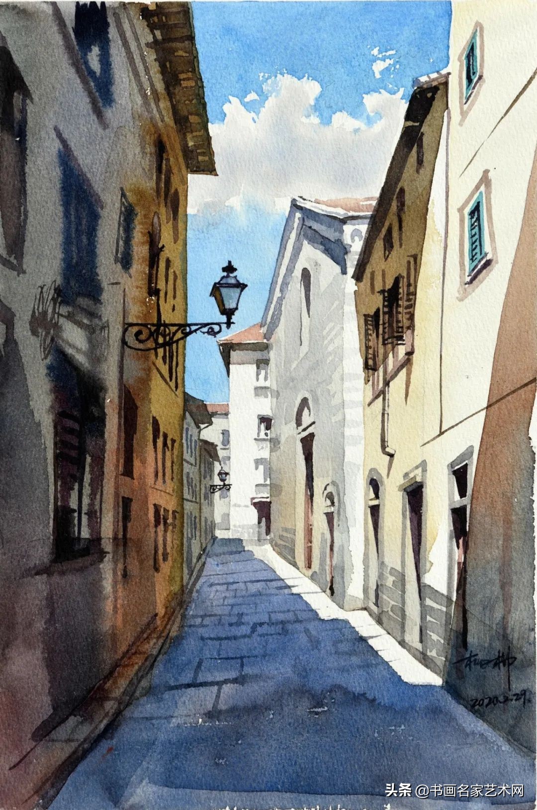 杨柳水彩画教程,关于杨柳的水彩画画作品