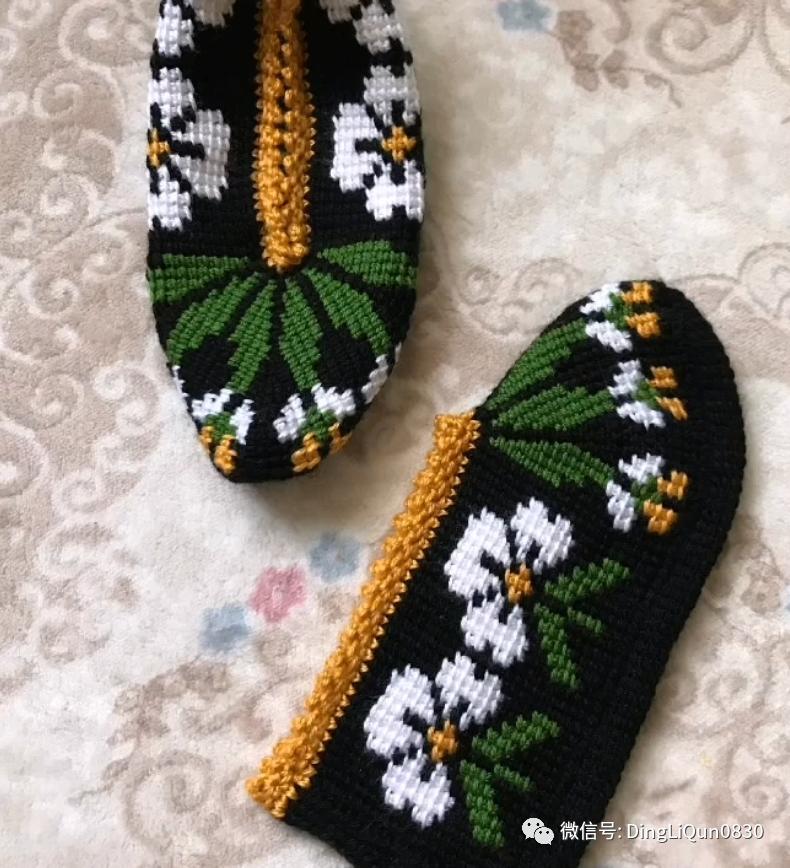 波西米亚风手工编织鞋子,针织作品50款