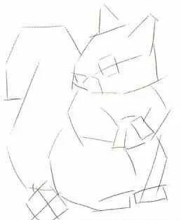 彩铅可爱的小松鼠,彩铅画可爱动物飞鼠