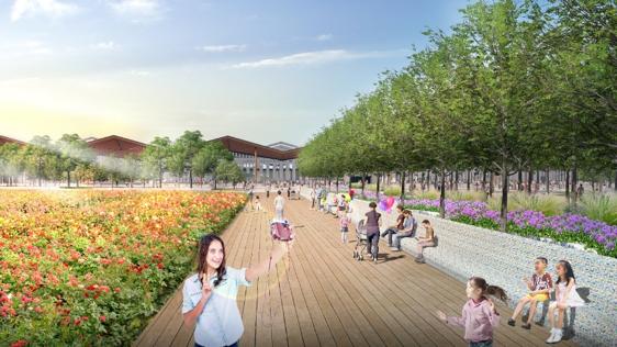 502万个牛奶盒打造!花博会的这张最长观花长椅亮了