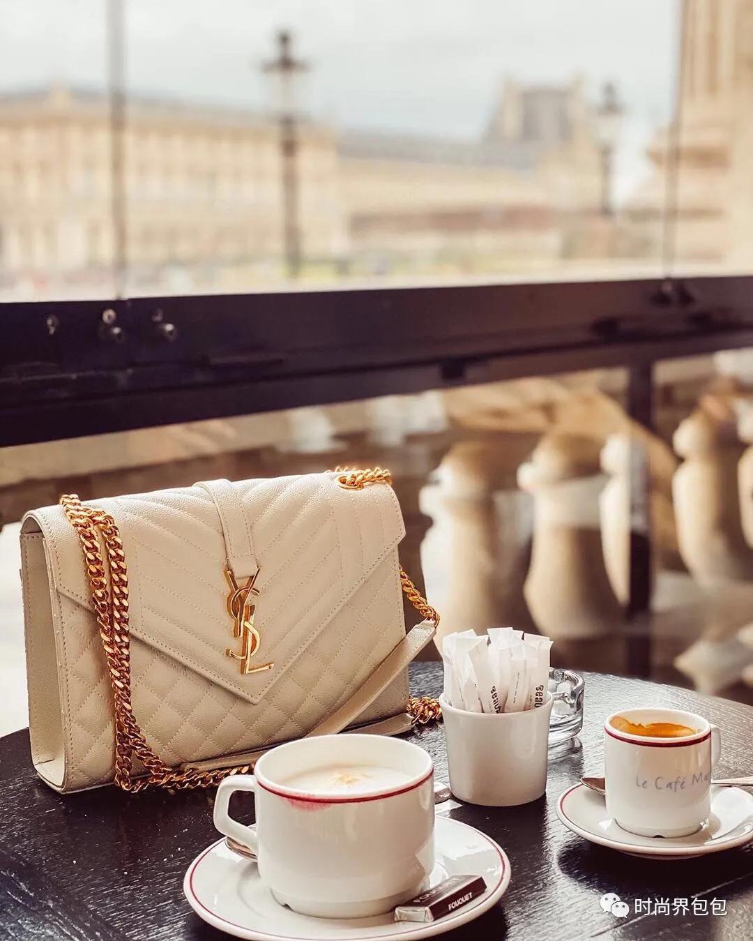 圣罗兰ysl鳄鱼压纹日落链条包,ysl圣罗兰鱼子酱玫红色链条包