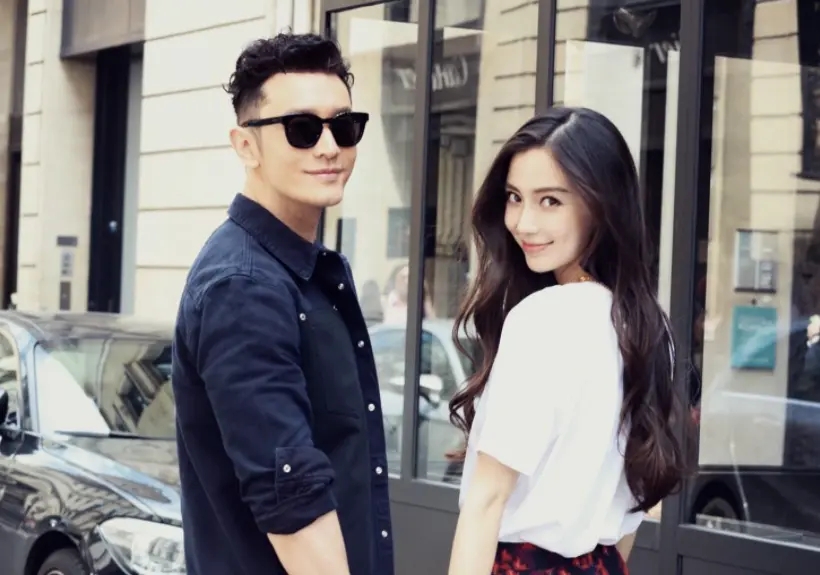 杨颖黄晓明最开始照片,杨颖靠黄晓明火的前后