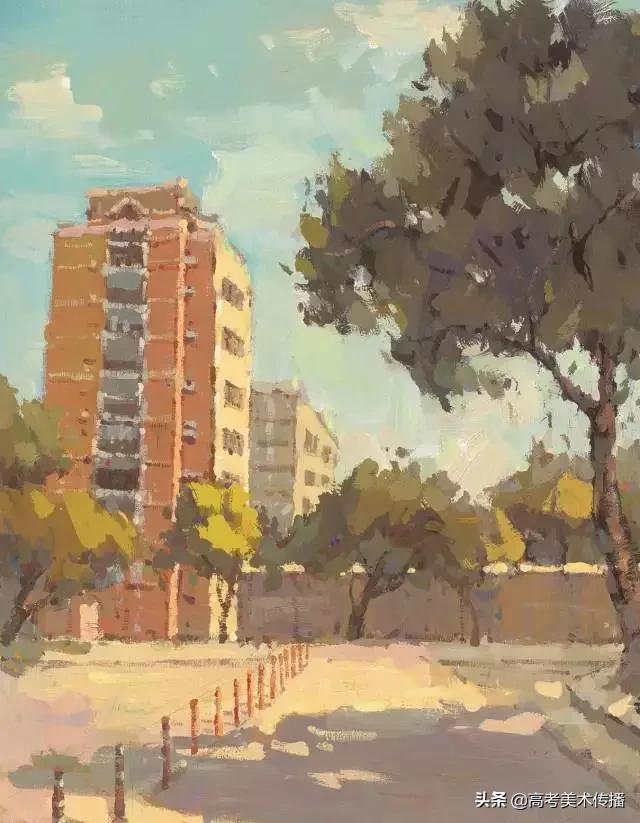 设计色彩水粉优秀作品图片,太行山风景水粉写生临摹简单