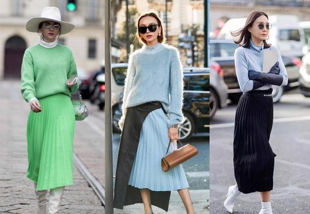 百褶裙腰粗了怎么搭,穿搭百褶裙肩宽