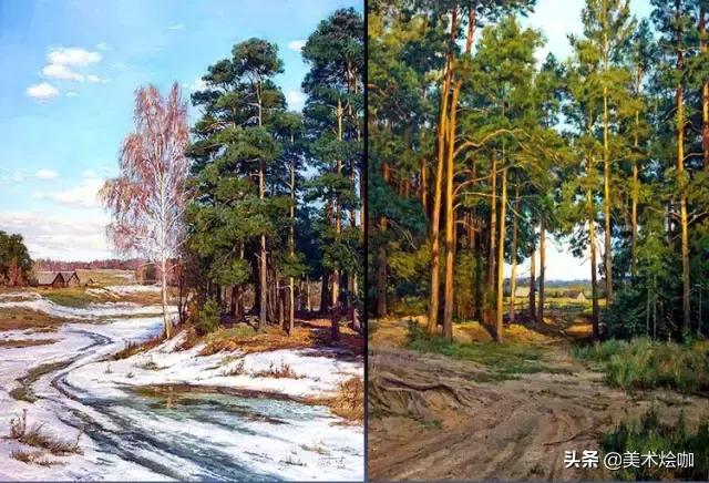 世界十大风景油画俄罗斯,俄罗斯油画大师笔下的雪景画作品