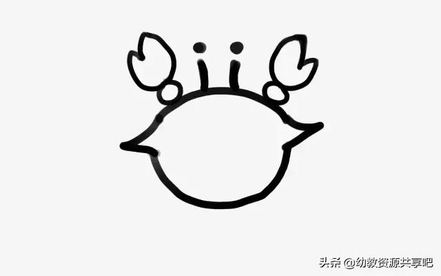 如何画螃蟹简笔画,儿童简笔画螃蟹简单又漂亮