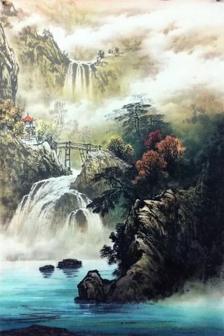 曾刚国画山水技法4,曾刚雪景国画山水画图片