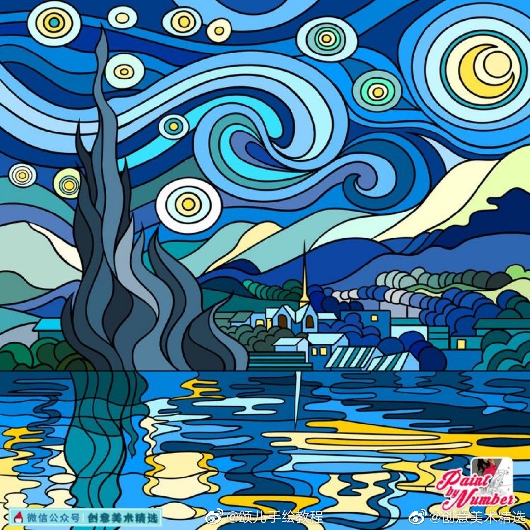 色彩简单装饰画美术作品,色彩组合画构成